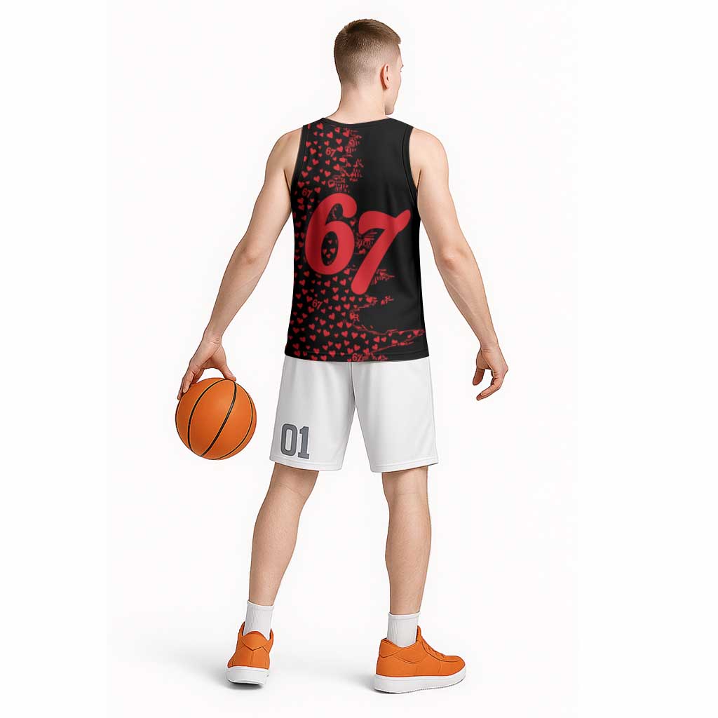 Valentine’s Day 67 Meme Six Seven Basketball Jersey Gen Alpha Conversation Hearts
