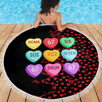 Valentine’s Day 67 Meme Six Seven Beach Blanket Gen Alpha Conversation Hearts