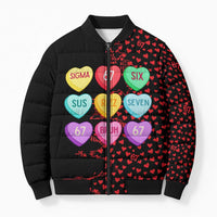 Valentine’s Day 67 Meme Six Seven Bomber Puffer Jacket Gen Alpha Conversation Hearts