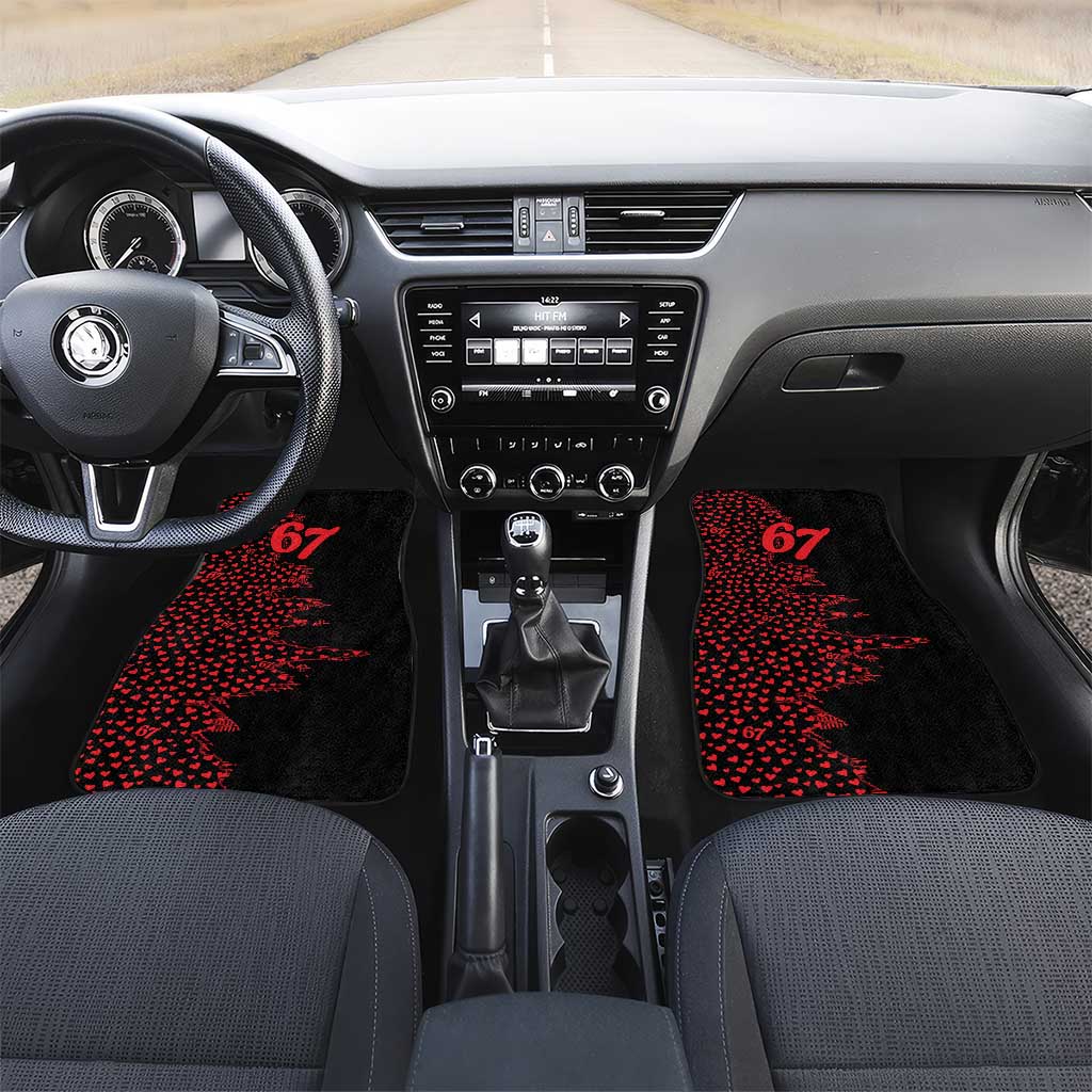Valentine’s Day 67 Meme Six Seven Car Mats Gen Alpha Conversation Hearts