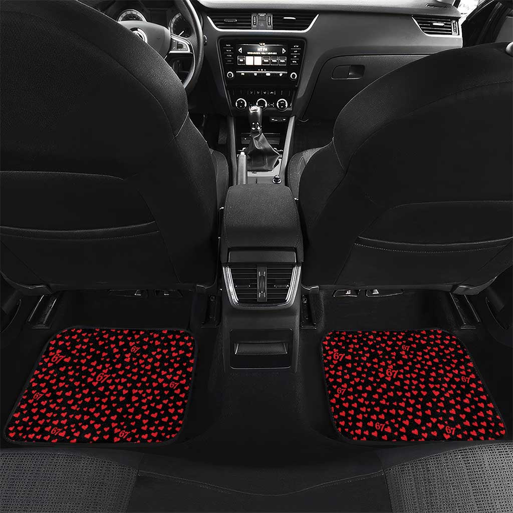 Valentine’s Day 67 Meme Six Seven Car Mats Gen Alpha Conversation Hearts