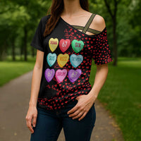 Valentine’s Day 67 Meme Six Seven Cross Shoulder Shirt Gen Alpha Conversation Hearts