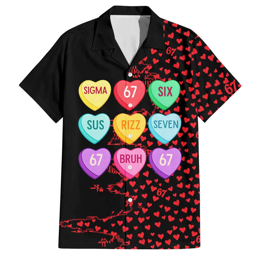 Valentine’s Day 67 Meme Six Seven Hawaiian Shirt Gen Alpha Conversation Hearts