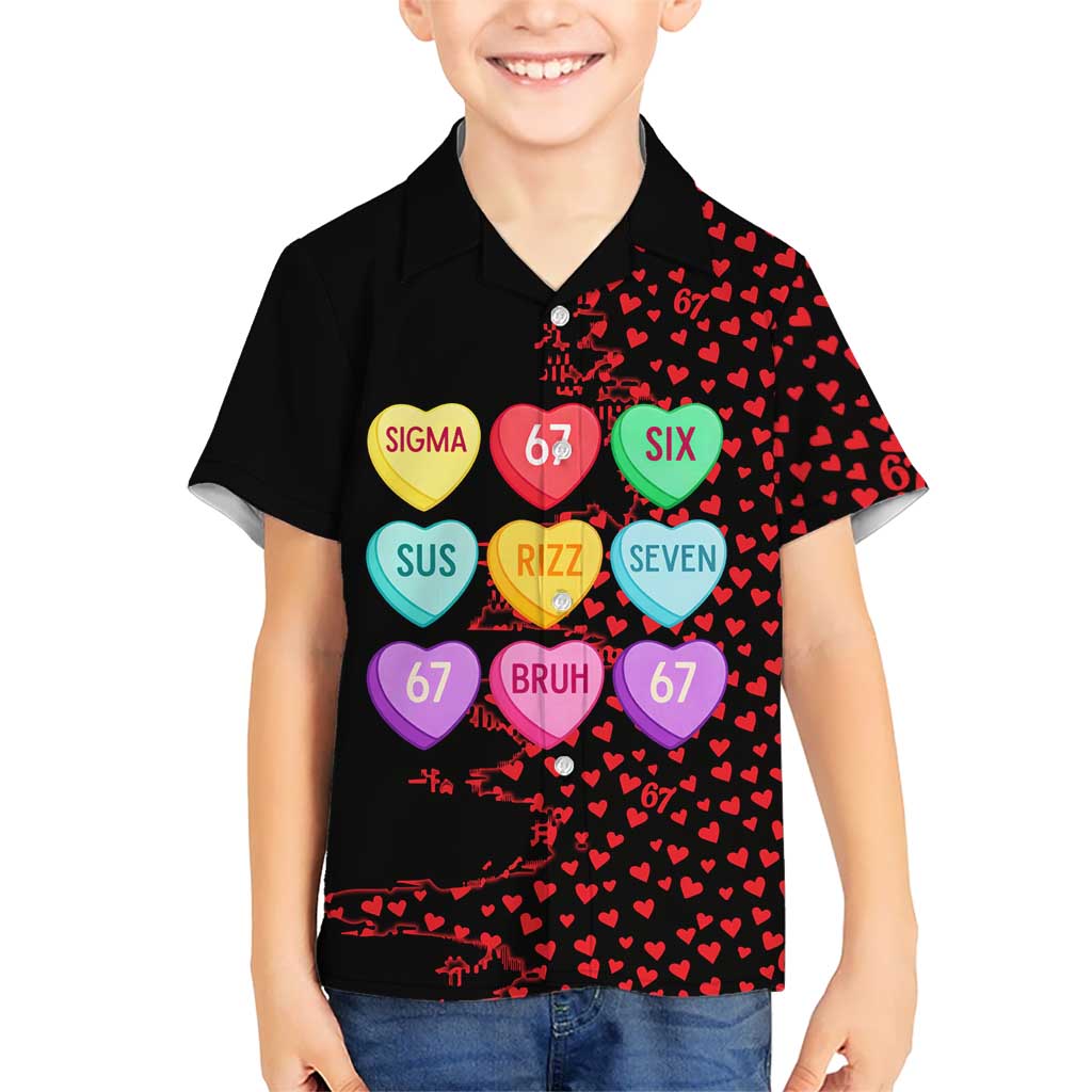 Valentine’s Day 67 Meme Six Seven Hawaiian Shirt Gen Alpha Conversation Hearts
