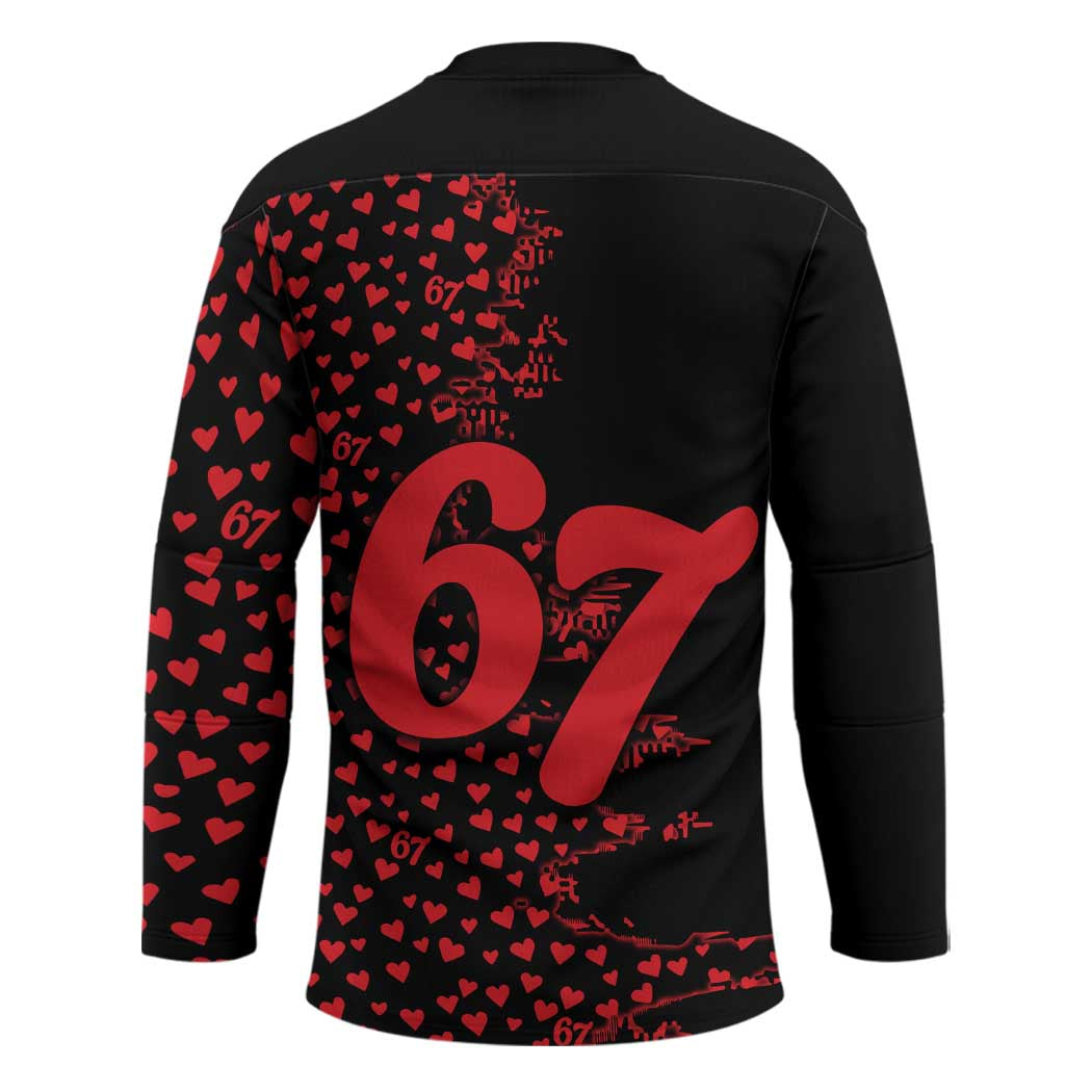 Valentine’s Day 67 Meme Six Seven Hockey Jersey Gen Alpha Conversation Hearts