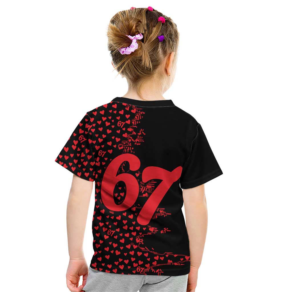 Valentine’s Day 67 Meme Six Seven Kid T Shirt Gen Alpha Conversation Hearts