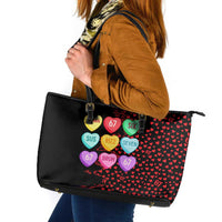 Valentine’s Day 67 Meme Six Seven Leather Tote Bag Gen Alpha Conversation Hearts