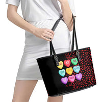 Valentine’s Day 67 Meme Six Seven Leather Tote Bag Gen Alpha Conversation Hearts