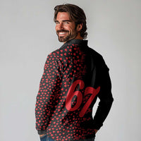 Valentine’s Day 67 Meme Six Seven Long Sleeve Polo Shirt Gen Alpha Conversation Hearts