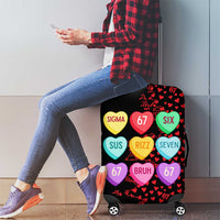 Valentine’s Day 67 Meme Six Seven Luggage Cover Gen Alpha Conversation Hearts