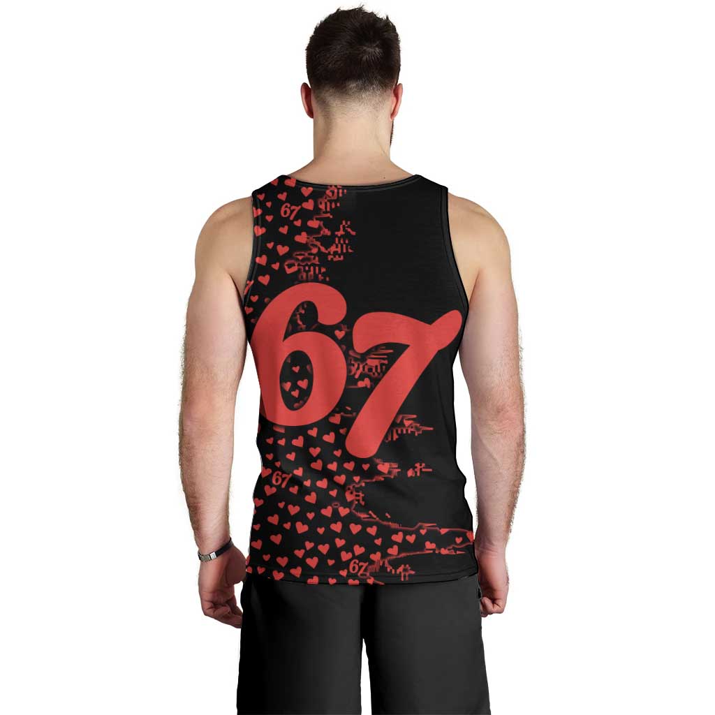 Valentine’s Day 67 Meme Six Seven Men Tank Top Gen Alpha Conversation Hearts