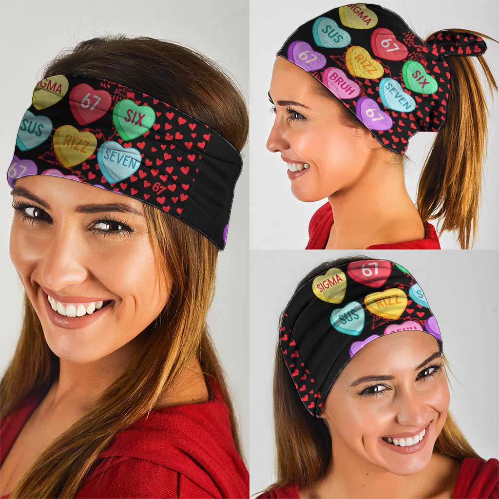 Valentine’s Day 67 Meme Six Seven Neck Gaiter Gen Alpha Conversation Hearts
