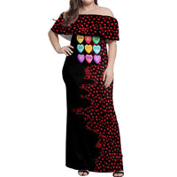 Valentine’s Day 67 Meme Six Seven Off Shoulder Maxi Dress Gen Alpha Conversation Hearts
