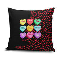 Valentine’s Day 67 Meme Six Seven Pillow Cover Gen Alpha Conversation Hearts