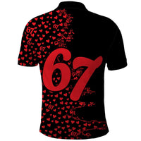 Valentine’s Day 67 Meme Six Seven Polo Shirt Gen Alpha Conversation Hearts