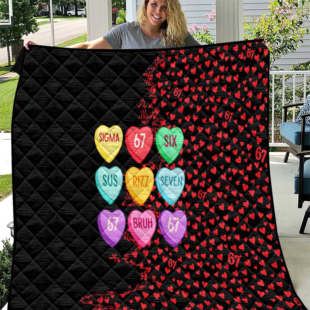 Valentine’s Day 67 Meme Six Seven Quilt Gen Alpha Conversation Hearts