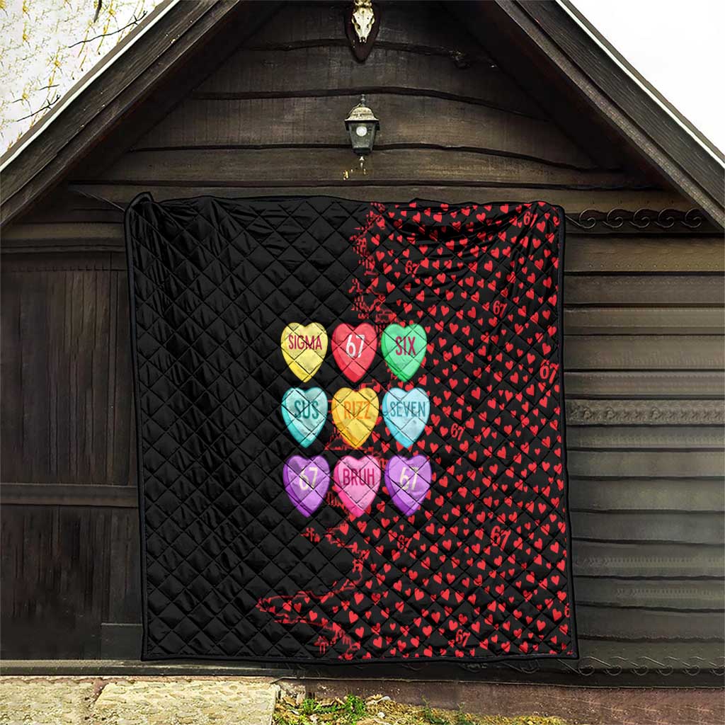 Valentine’s Day 67 Meme Six Seven Quilt Gen Alpha Conversation Hearts