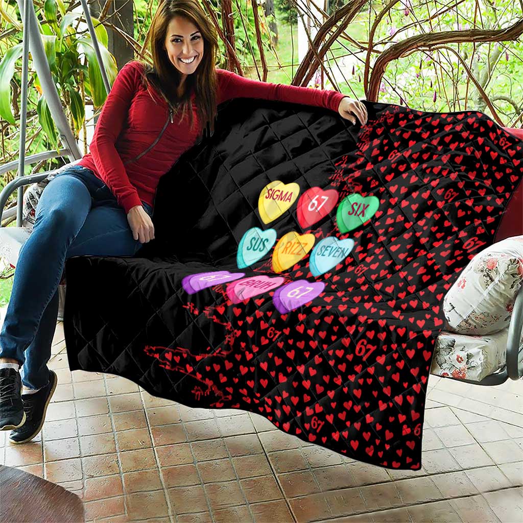 Valentine’s Day 67 Meme Six Seven Quilt Gen Alpha Conversation Hearts