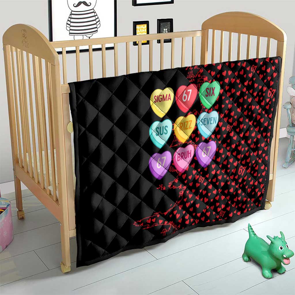 Valentine’s Day 67 Meme Six Seven Quilt Gen Alpha Conversation Hearts