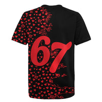 Valentine’s Day 67 Meme Six Seven Rugby Jersey Gen Alpha Conversation Hearts