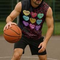 Valentine’s Day 67 Meme Six Seven Sleeveless Hoodie Gen Alpha Conversation Hearts