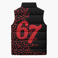 Valentine’s Day 67 Meme Six Seven Sleeveless Puffer Jacket Gen Alpha Conversation Hearts