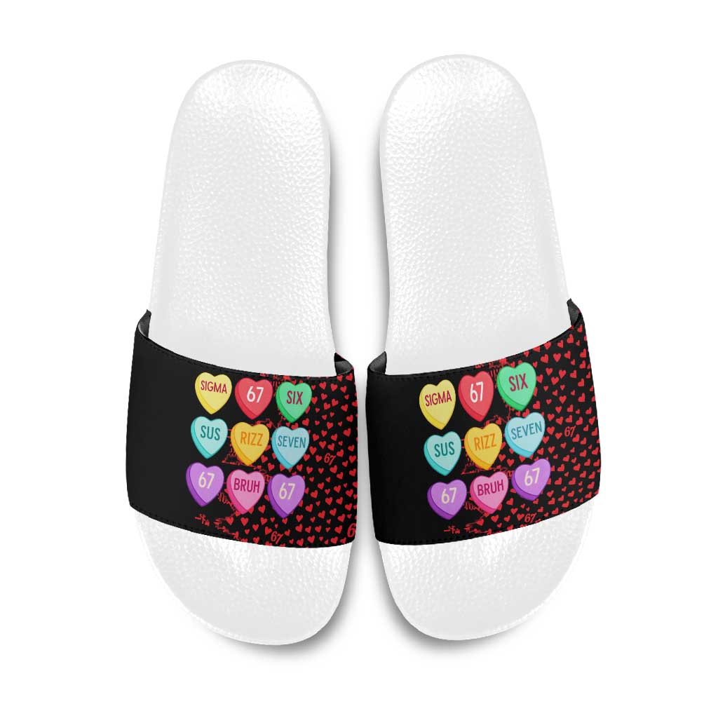 Valentine’s Day 67 Meme Six Seven Slide Sandals Gen Alpha Conversation Hearts