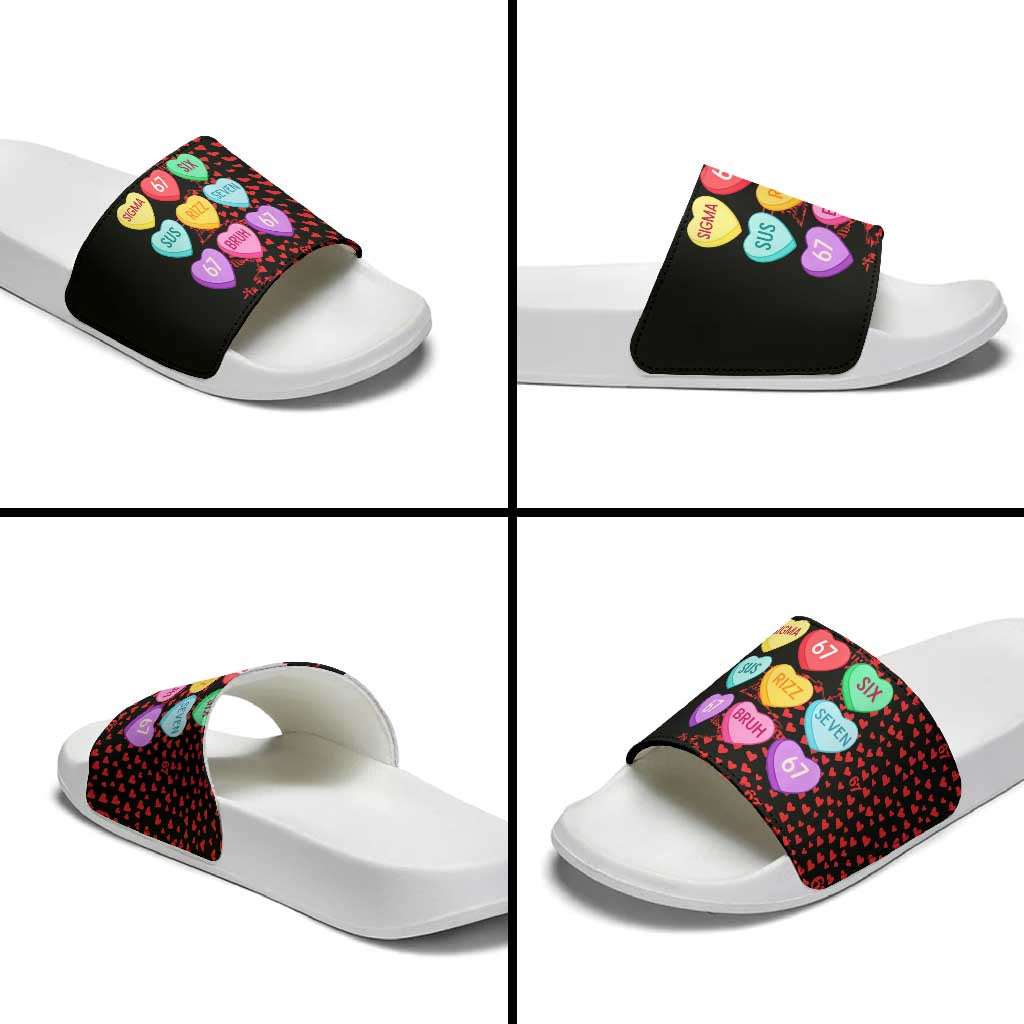 Valentine’s Day 67 Meme Six Seven Slide Sandals Gen Alpha Conversation Hearts