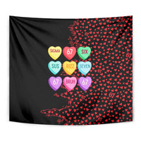 Valentine’s Day 67 Meme Six Seven Tapestry Gen Alpha Conversation Hearts