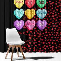 Valentine’s Day 67 Meme Six Seven Window Curtain Gen Alpha Conversation Hearts