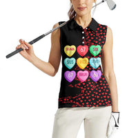 Valentine’s Day 67 Meme Six Seven Women Sleeveless Polo Shirt Gen Alpha Conversation Hearts