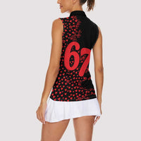 Valentine’s Day 67 Meme Six Seven Women Sleeveless Polo Shirt Gen Alpha Conversation Hearts