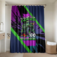 I Crushed 100 Days of School Monster Truck Bathroom Set 100th Day Boys - Retro Radiant Pattern
