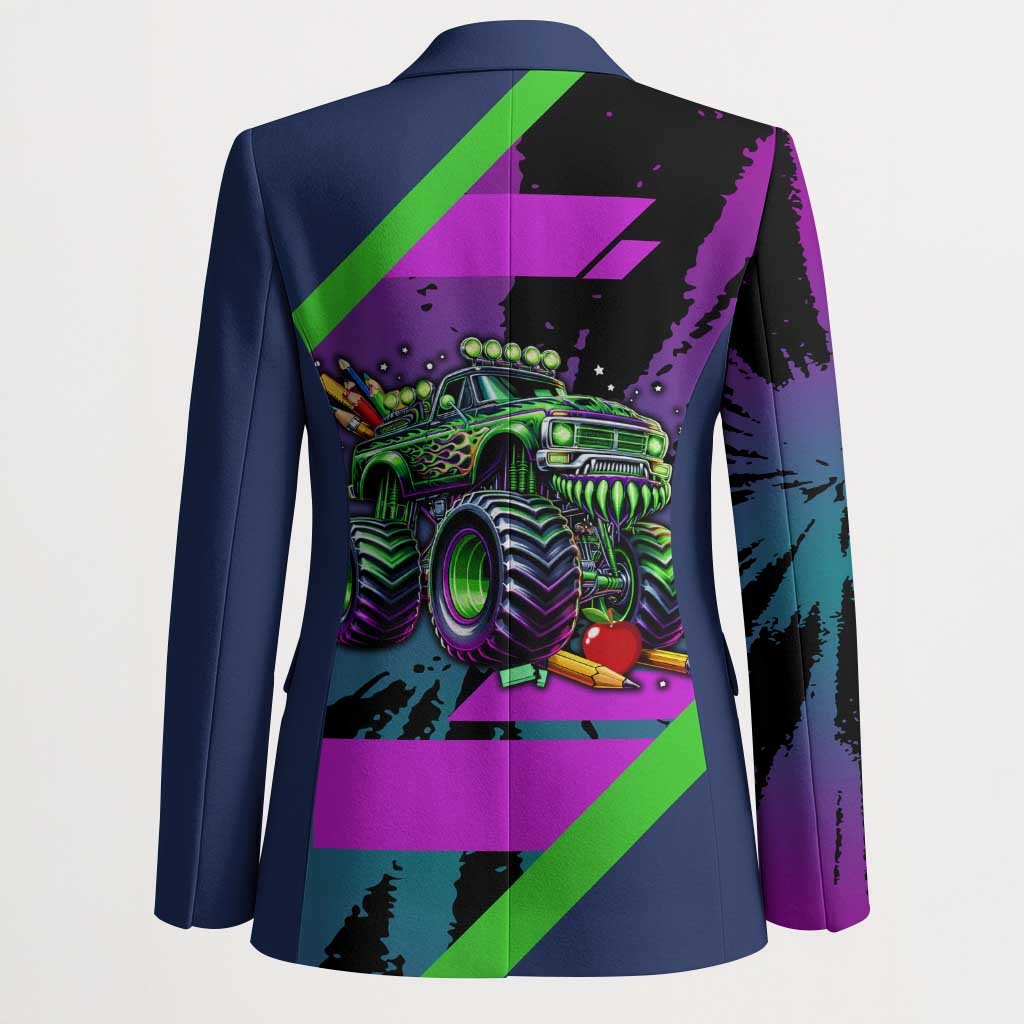 I Crushed 100 Days of School Monster Truck Blazer 100th Day Boys - Retro Radiant Pattern