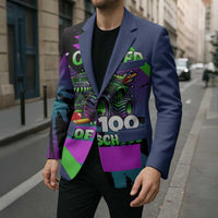 I Crushed 100 Days of School Monster Truck Blazer 100th Day Boys - Retro Radiant Pattern