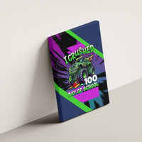 I Crushed 100 Days of School Monster Truck Canvas Wall Art 100th Day Boys - Retro Radiant Pattern
