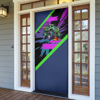 I Crushed 100 Days of School Monster Truck Door Cover 100th Day Boys - Retro Radiant Pattern