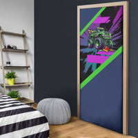 I Crushed 100 Days of School Monster Truck Door Cover 100th Day Boys - Retro Radiant Pattern