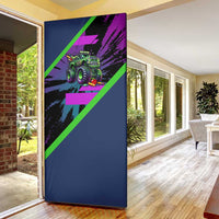 I Crushed 100 Days of School Monster Truck Door Cover 100th Day Boys - Retro Radiant Pattern