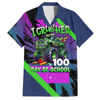 I Crushed 100 Days of School Monster Truck Hawaiian Shirt 100th Day Boys - Retro Radiant Pattern