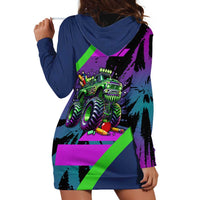 I Crushed 100 Days of School Monster Truck Hoodie Dress 100th Day Boys - Retro Radiant Pattern