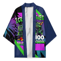 I Crushed 100 Days of School Monster Truck Kimono 100th Day Boys - Retro Radiant Pattern