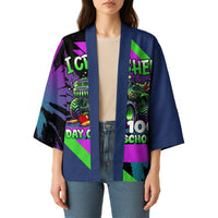 I Crushed 100 Days of School Monster Truck Kimono 100th Day Boys - Retro Radiant Pattern