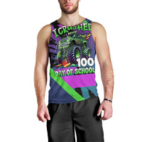 I Crushed 100 Days of School Monster Truck Men Tank Top 100th Day Boys - Retro Radiant Pattern