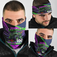 I Crushed 100 Days of School Monster Truck Neck Gaiter 100th Day Boys - Retro Radiant Pattern