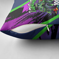 I Crushed 100 Days of School Monster Truck Pillow Cover 100th Day Boys - Retro Radiant Pattern