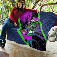 I Crushed 100 Days of School Monster Truck Quilt 100th Day Boys - Retro Radiant Pattern
