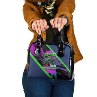 I Crushed 100 Days of School Monster Truck Shoulder Handbag 100th Day Boys - Retro Radiant Pattern