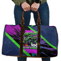 I Crushed 100 Days of School Monster Truck Travel Bag 100th Day Boys - Retro Radiant Pattern