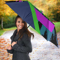 I Crushed 100 Days of School Monster Truck Umbrella 100th Day Boys - Retro Radiant Pattern